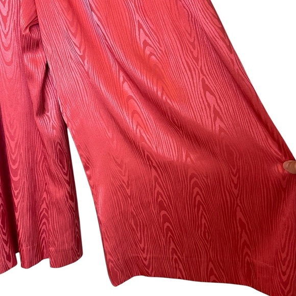 Veronica Beard Leonor Wide Leg Cropped Pant In Melon Womens Satin Palazzo 6 - Picture 4 of 10